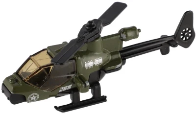 Helikoptéra kovový vrtulník v krabičce 4 druhy 4 barvy