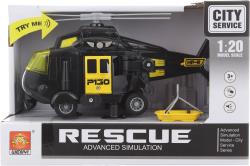 Helikoptéra pátrací černá 1:20 vrtulník s nosítky na baterie Světlo Zvuk Helikoptéra pátrací černá 1:20 vrtulník s nosítky na baterie Světlo Zvuk