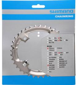 Helios Race S.r.o. Převodník Shimano Deore M532 36ZUBŮ 3x9 Stříbrný
