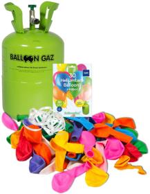 Helium 200l jednorázové na plnění 30ks latexových balónků 23cm + 30 balónků Helium 200l jednorázové na plnění 30ks latexových balónků 23cm + 30 balónků