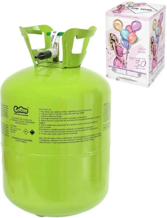 Gemar Helium 250l jednorázové na plnění až 30ks latexových balónků o průměru 23cm