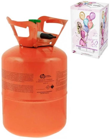 Gemar Helium 420l jednorázové na plnění až 50ks latexových balónků o průměru 23cm