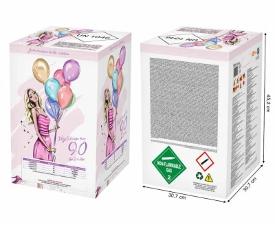 HELIUM na 90 balónků (o průměru 23 cm)