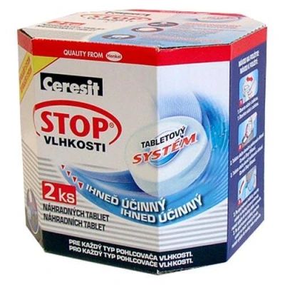 Henkel Náplň do pohlcovače vlhkosti CERESIT CSV-AERO 360,2x450g tableta Henkel Náplň do pohlcovače vlhkosti CERESIT CSV-AERO 360,2x450g tableta