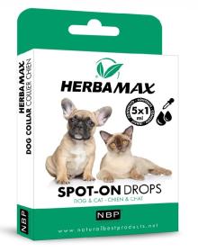 Herba Max Spot-on Dog Cat repelentní kapky 5 x1 ml