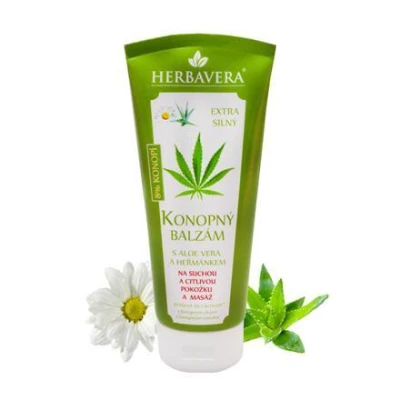 Herbavera Konopný balzám s aloe vera na suchou a citlivou pokožku 200 ml