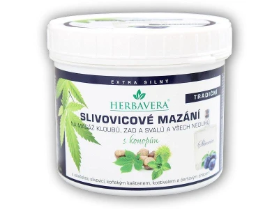 Herbavera Slivovicové Mazání s konopím 500ml (VÝPRODEJ) Herbavera Slivovicové Mazání s konopím 500ml (VÝPRODEJ)