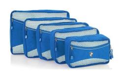 Heys Eco Packing Cube 5pc Set II Blue Heys Eco Packing Cube 5pc Set II Blue