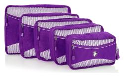 Heys Eco Packing Cube 5pc Set II Purple Heys Eco Packing Cube 5pc Set II Purple