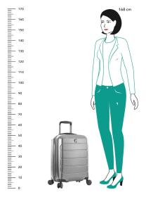 Heys EcoCase S Grey kufr + kosmetická taštička zdarma