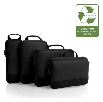 Heys Ecotex Compression Packing Cube 4 Pc Set Green Moss
