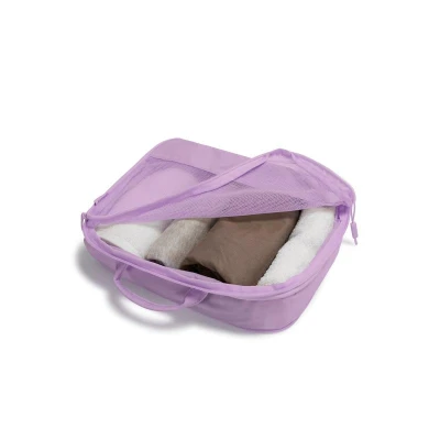 Heys Ecotex Compression Packing Cube 4 Pc Set Lilac Blossom