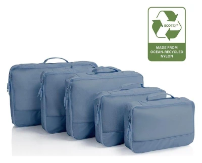 Heys Ecotex Packing Cube 5 Pc Set Green Moss