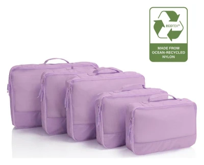 Heys Ecotex Packing Cube 5 Pc Set Green Moss