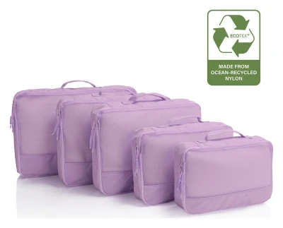 Heys Ecotex Lilac Blossom sada 5 cestovních organizérů