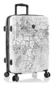 Heys Journey 3G M Black/White Map kufr + kosmetická taštička zdarma Heys Journey 3G M Black/White Map kufr + kosmetická taštička zdarma
