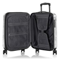 Heys Journey 3G S Black/White Map kufr + kosmetická taštička zdarma