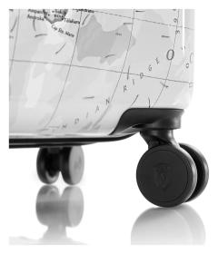 Heys Journey 3G S Black/White Map kufr + kosmetická taštička zdarma