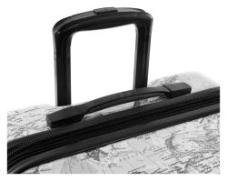 Heys Journey 3G S Black/White Map kufr + kosmetická taštička zdarma