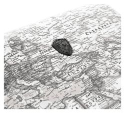 Heys Journey 3G S Black/White Map kufr + kosmetická taštička zdarma