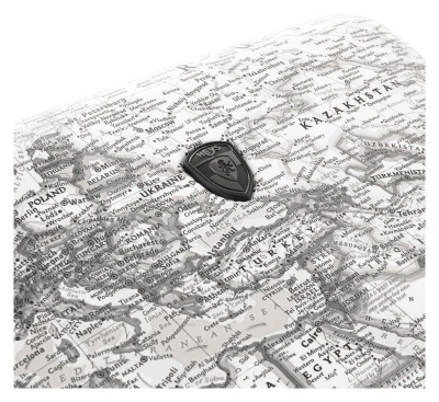 Heys Journey 3G S Black/White Map kufr + kosmetická taštička zdarma