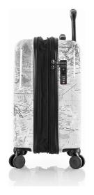 Heys Journey 3G S Black/White Map kufr + kosmetická taštička zdarma