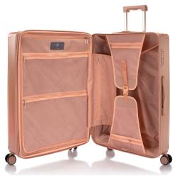 Heys Luxe L Rose Gold kufr + kosmetická taštička zdarma