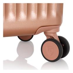 Heys Luxe L Rose Gold kufr + kosmetická taštička zdarma