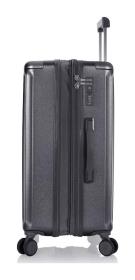 Heys Luxe M Gunmetal kufr + kosmetická taštička zdarma
