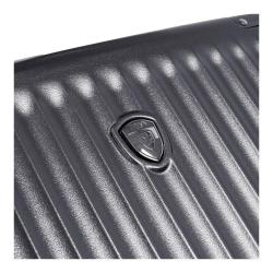 Heys Luxe M Gunmetal kufr + kosmetická taštička zdarma