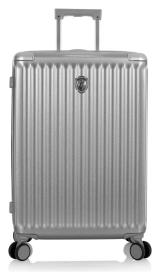 Heys Luxe M Silver kufr + kosmetická taštička zdarma