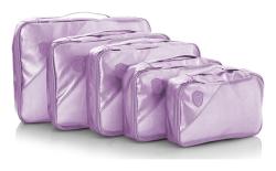 Heys Metallic Packing Cube Lilac – 5 kusov