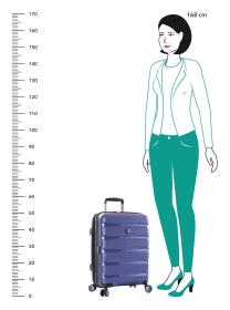 Heys Metallix S Cobalt Blue kufr + kosmetická taštička zdarma