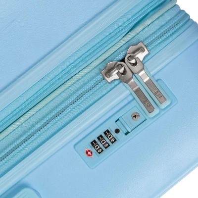 Heys Pastel L Light Blue kufr + kosmetická taštička zdarma