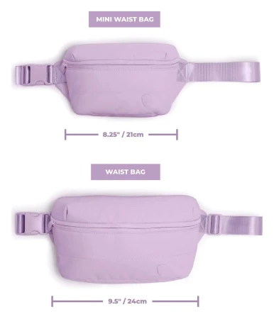 Heys Puffer Mini Waist Bag fialová dámská ledvinka