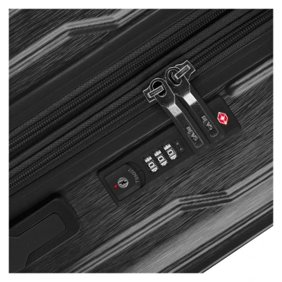 Heys Xtrak M Black kufr + kosmetická taštička zdarma