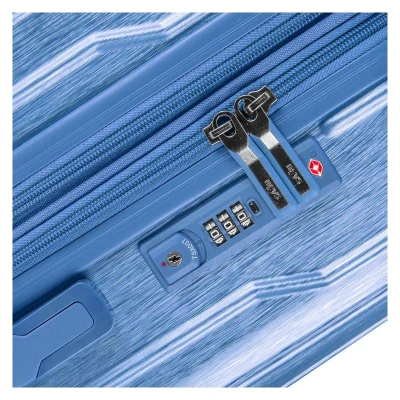 Heys Xtrak M Icy blue kufr + kosmetická taštička zdarma