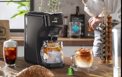 HiBREW H1B černý kávovar na kapsle 5 v 1