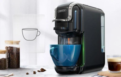 Hibrew Kávovar na kapsle 5 v 1 H2B (černý)