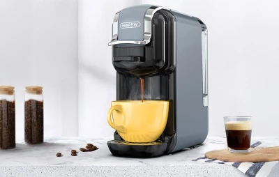 HiBREW H2B 5 v 1 šedý kávovar na kapsle