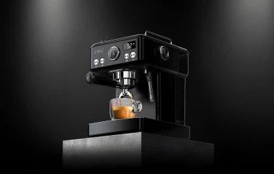 HiBREW H10A černý s regulací teploty pístový espresso kávovar