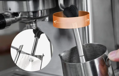 HiBREW H10A černý s regulací teploty pístový espresso kávovar
