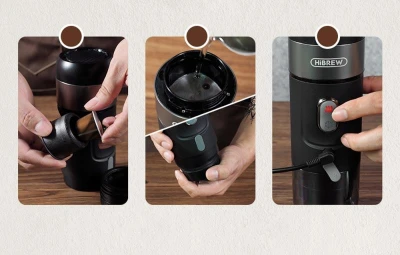 Hibrew Přenosný kávovar 3 v 1 s kufříkem 80W H4A-premium