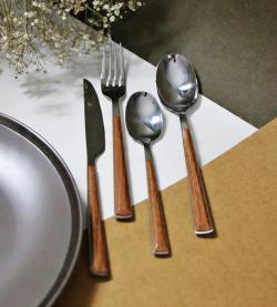 Hit Sada příborů 16 ks dřevo / nerez