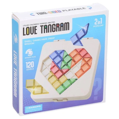 Hlavolam Tangram srdce 12cm Hlavolam Tangram srdce 12cm