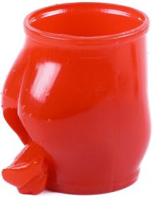 Hmota zábavná prdící v kelímku ve tvaru zadku dětská žertovinka 4 barvy