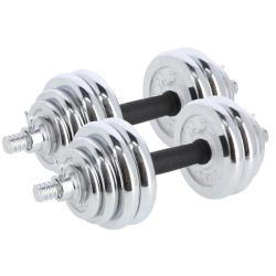 HMS Činkový set v kufru STC30 2x15 kg, chrom