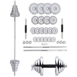 HMS Činkový set v kufri STC50 2x25 kg, chróm