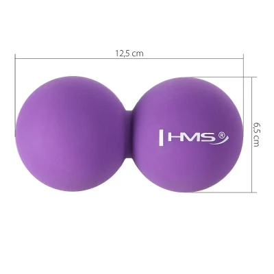 HMS Dvojitý masážní míč BLC02 fialový - Lacrosse Ball