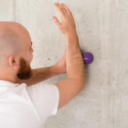 HMS Dvojitý masážny loptička BLC02 fialový - Lacrosse Ball